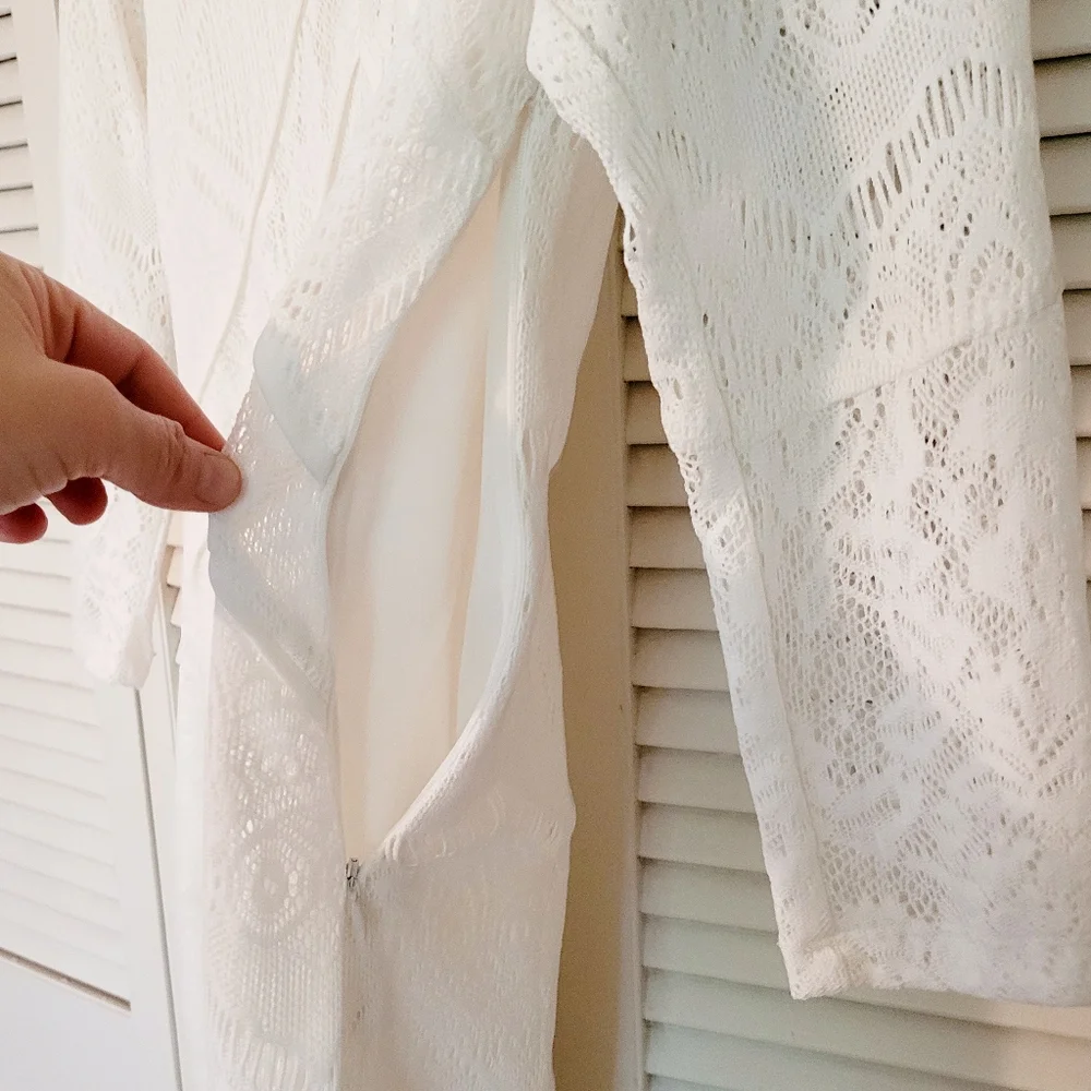 Forever 21 White Lace Midi Dress - Picture 6 of 11
